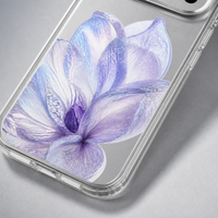 Crystal Bloom 綺麗な花柄クリアスマホケースの寄り