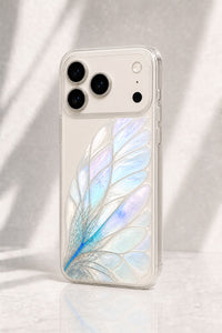 Opaline Wing 綺麗な羽根クリアスマホケース