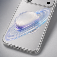 Saturn 綺麗な環のクリアスマホケースの寄り